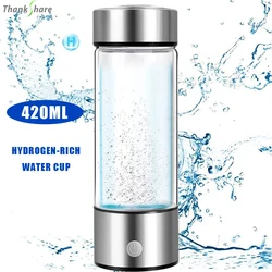 420ml Hydrogen Generator Water Cup Filter Ionizer Maker USB Hydrogen-Rich Water Portable Super Antioxidants ORP Hydrogen Bottle