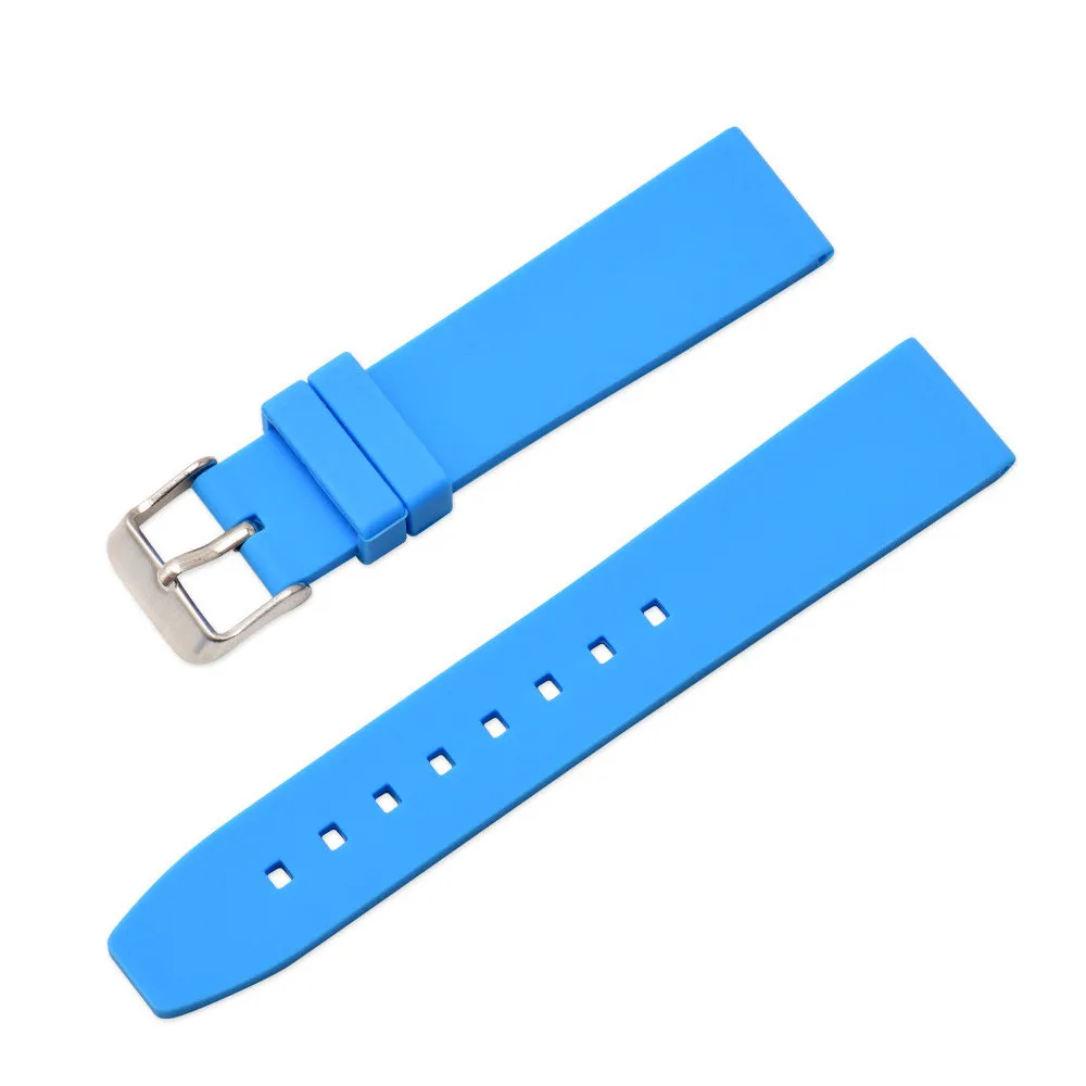 Silicone Sport Waterproof Watch Band - Soft Rubber Wrist Strap Bracelet Accessories