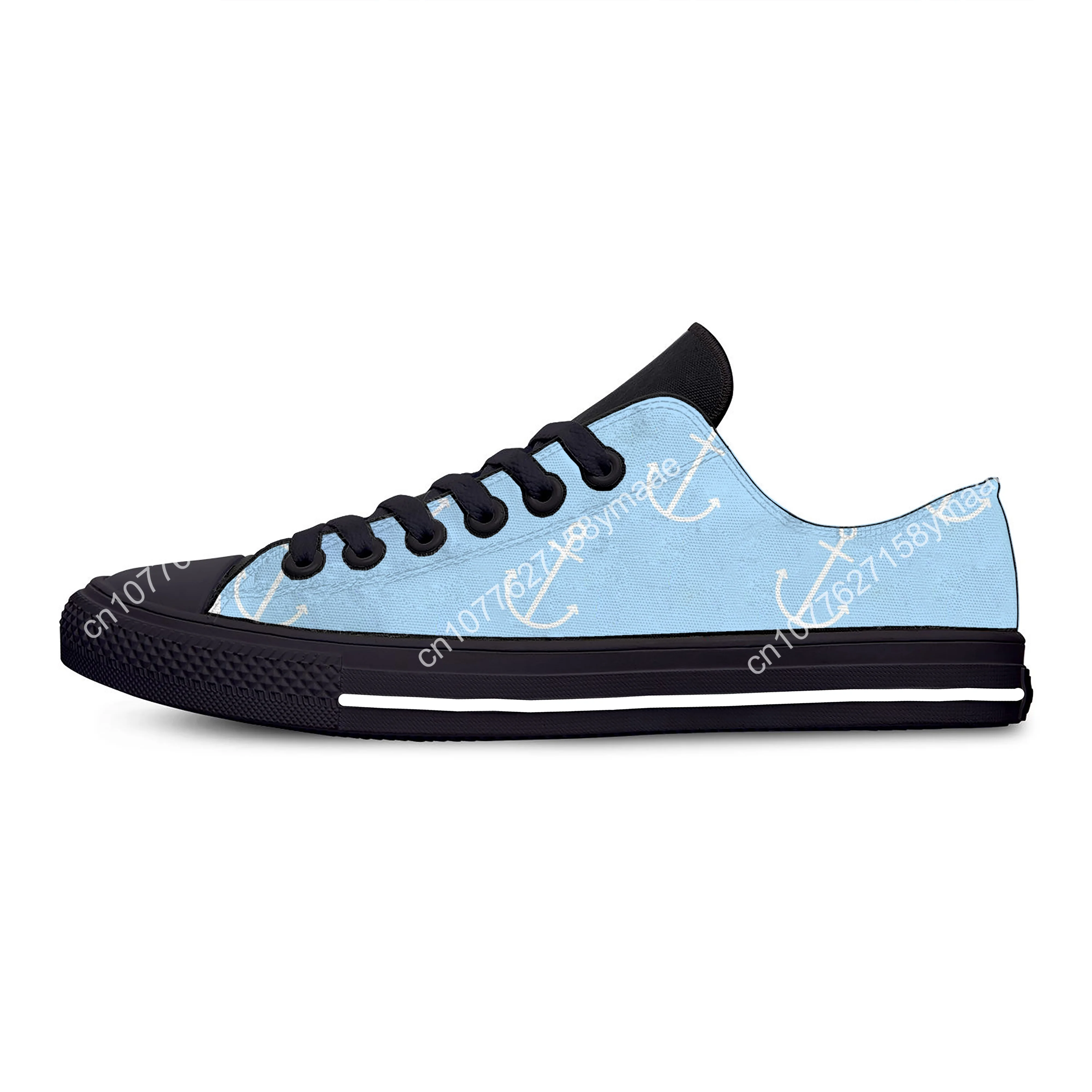 Hot Summer Boat anchor Pattern Cool Classic Casual Shoes Low Top Lightweight Breathable Men women Sneakers Latest Board Shoes