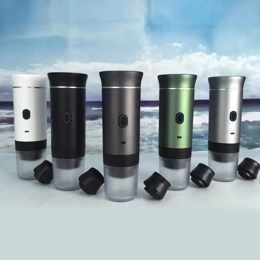 3-in-1 Wireless Electric Espresso Coffee Machine for Car & Home Camping Coffee Maker Capsule Powder Travel Portable Maker
