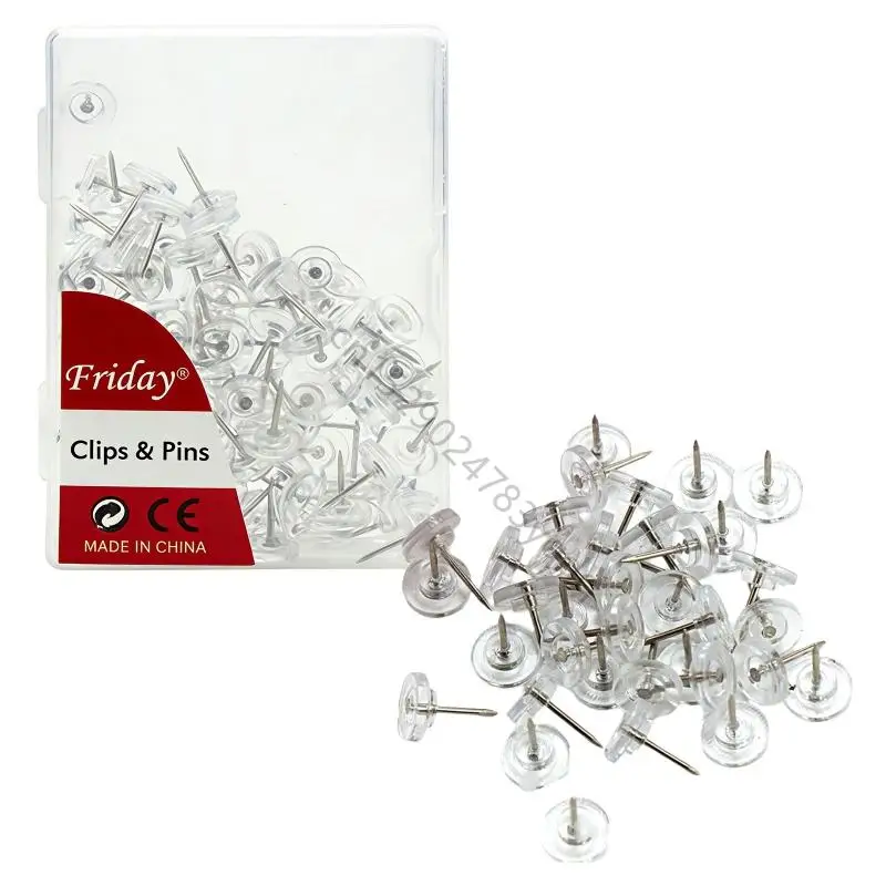50/100/500Pcs 라운드 플랫 헤드 푸시 핀 공지 보드 압정 핀 코르크 보드 게시판 디스플레이 문서 사진 H7EC