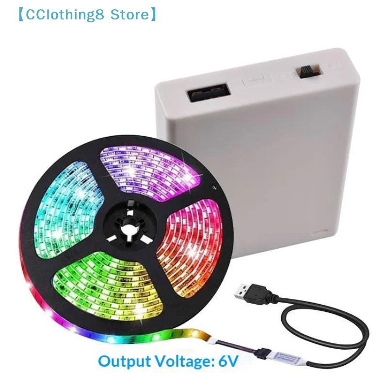1Pcs USB 전원 공급 장치 배터리 상자 LED 스트립 라이트 액세서리에 대 한 휴대용 미니 4AA 배터리 홀더 보관 상자 케이스【AliS8】