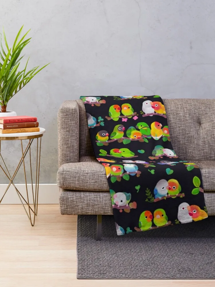 Lovebird - dark Throw Blanket Extra Large Blanket Throw And Blanket Giant Sofa Blanket