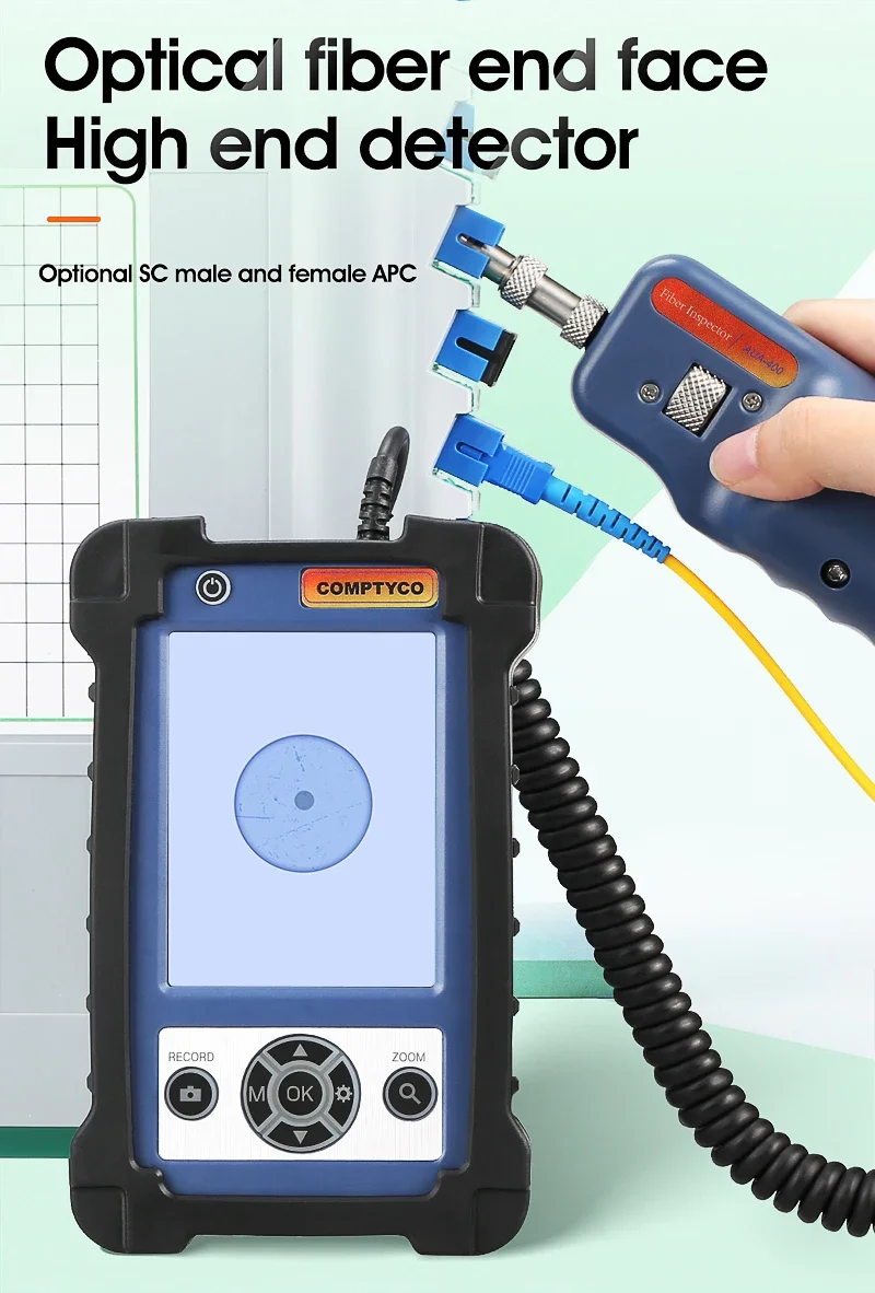 

Fiber Optic Cleaning Kit With inspection Video microscope inspection probe 1.25/2.5 mm Cleaner Pen Cleaner box ftth