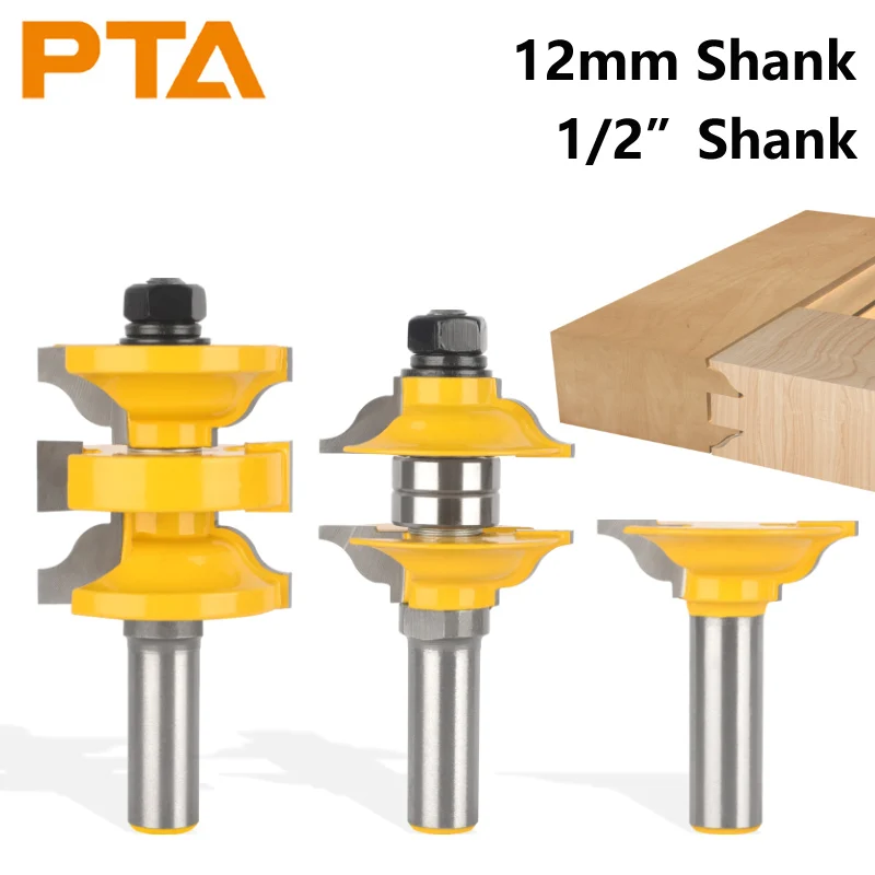 

PTA Entry Interior Tenon Door Cutter Series Router Bit Wood Cutters Woodworking Milling Cutter For Wood Bit Face Mill