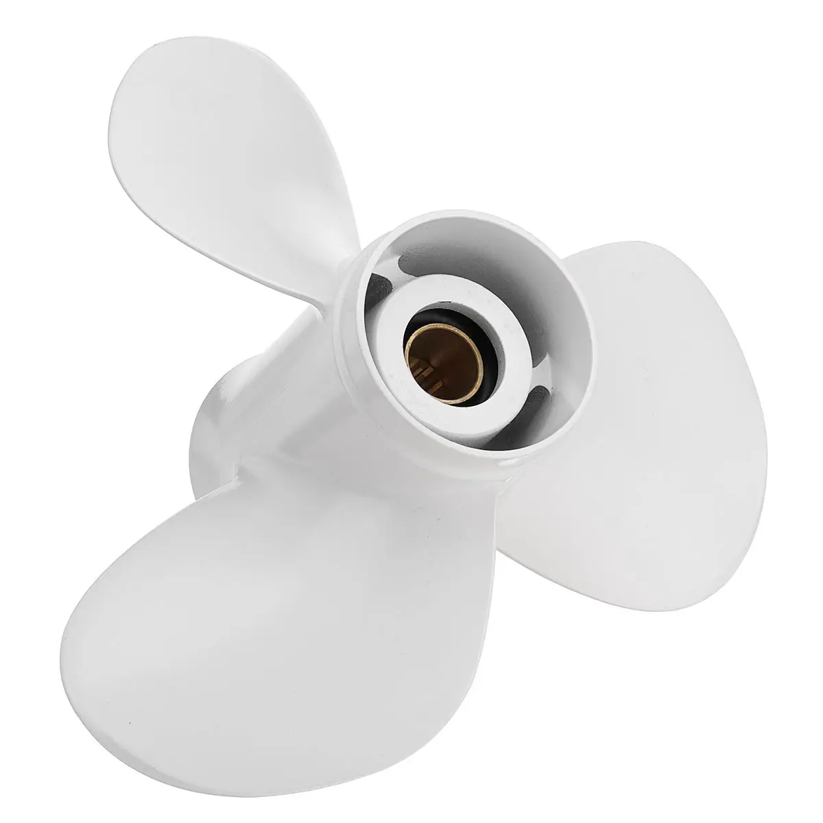 

White Audew 11 1/4 x 14 Boat Outboard Propeller For Yamaha 25-60HP 663-45958-01-EL Marine Propeller 13 Spline Tooth Aluminum
