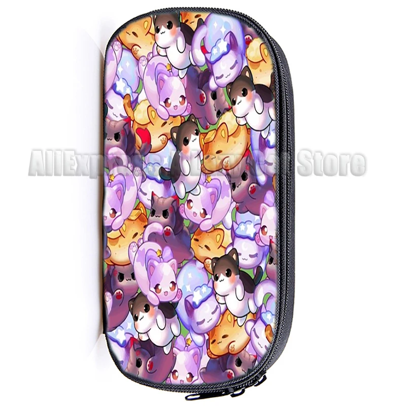 Aphmau Meows Cat Pencil Case Meemeow Practical Storage Bag School Pencil Cases Pen Bag Box Student Stationery Supplies 6