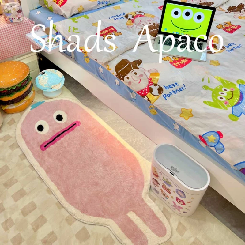 

Carpets for Children Bedroom Bedside Living Room Home Decor Winter Warm Fashion Pink Cute Cartoon Soft Polyester Long Strip Rugs