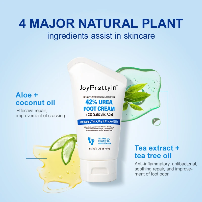 Foot Cream 42% Urea Coconut Oil for Feet & Hand Skin Care