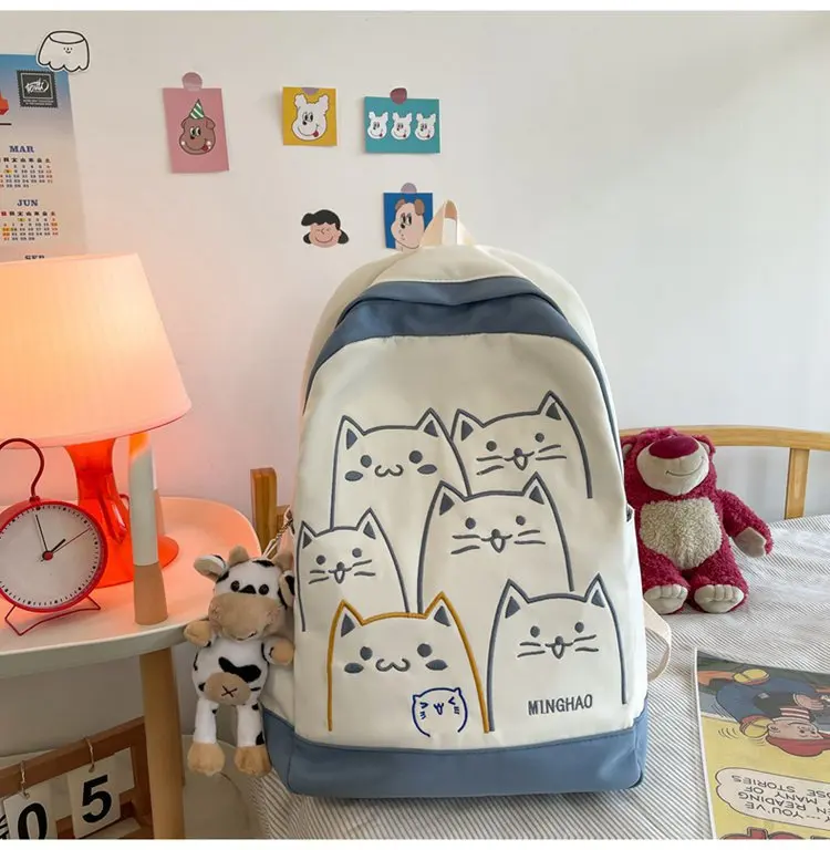 Kawaii Korea Style Cats Pastel Backpack - Limited Edition