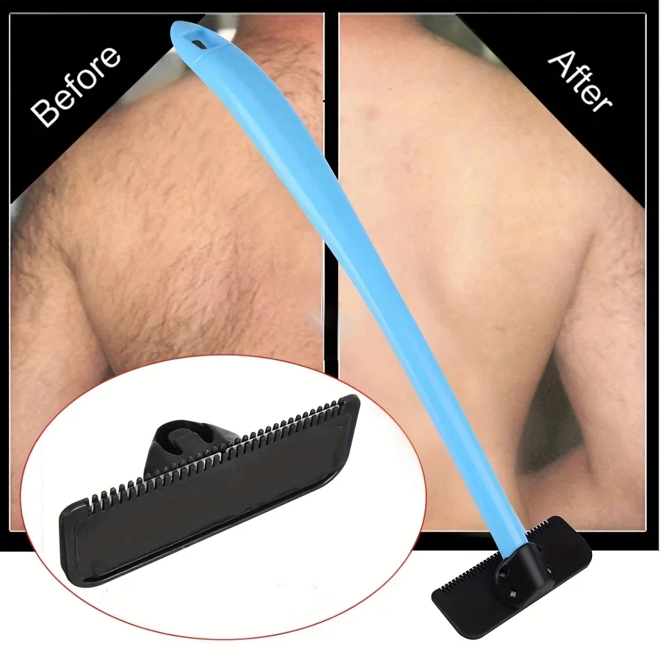 Mens Manual Back Shaver Single-Blade Head