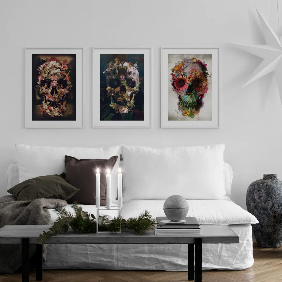 

Abstract Flower Skull Leopard Lion Wolf Wall Art Canvas Painting Nordic Posters And Prints Decoration Pictures For Living Room