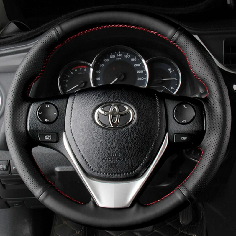 MEWANT Lederen Stuurhoes Auto voor Honda Accord 9 2013-2017 / Pilot 2016-2018 / Ridgeline 2017-2020 / Crosstour 2013-2015 / Stuurwielen Accessoires