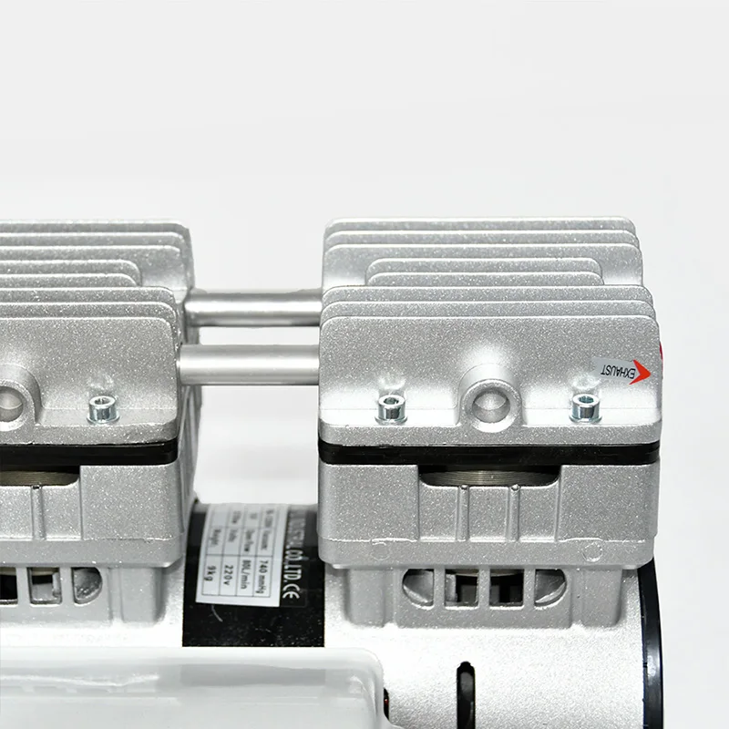220V 80L/Min Silent Oil-Free Vacuum Pump Negative Pressure Twin Piston High flow Lab Vacuum Pump VN-120H