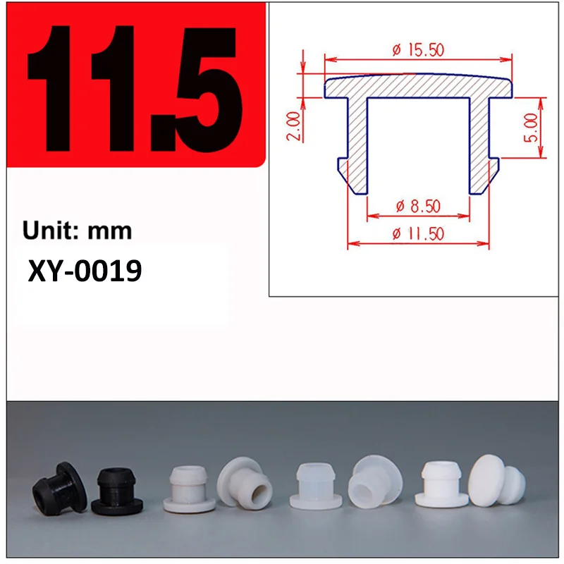 Grey High Temperature Resistant Silicone Rubber Caps - Snap-On Blanking Seal Stoppers
