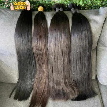 Human Hair Bulk No Weft Virgin Remy Hair Vietnamese Hair Straight Hair Bulk Real Natural Hair No Weft For Braiding Wholesale 1
