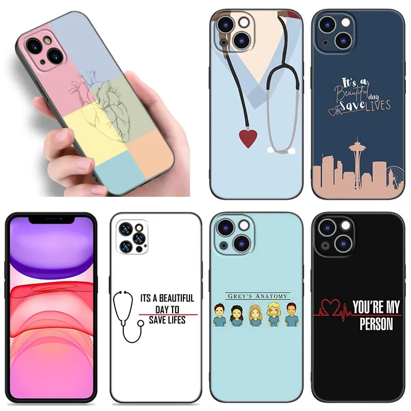 Greys Anatomy Nurse Doctor Phone Case For Apple iPhone 12 13 Mini 11 14
