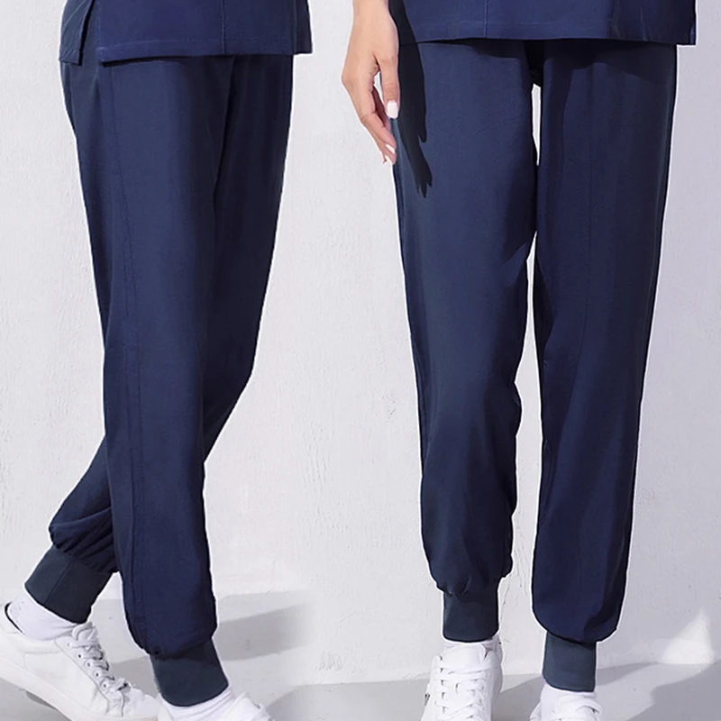 

Multicolors Unisex Elastic Waist Drawstring Scrub Pants Nurse Beautician Lab Scrubs Trousers Shop Hospital Doctor Thin Workwear