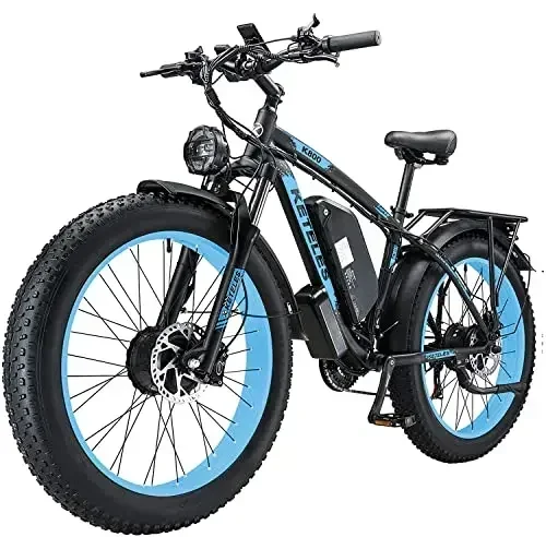 Electric Bicycle KETELES K800 Electric Bike 2000W 48V 23AH 26inch Fat Tire Hydraulic brakes Ebike 21Speed Mountain Snow Off-road Electric Bicycle