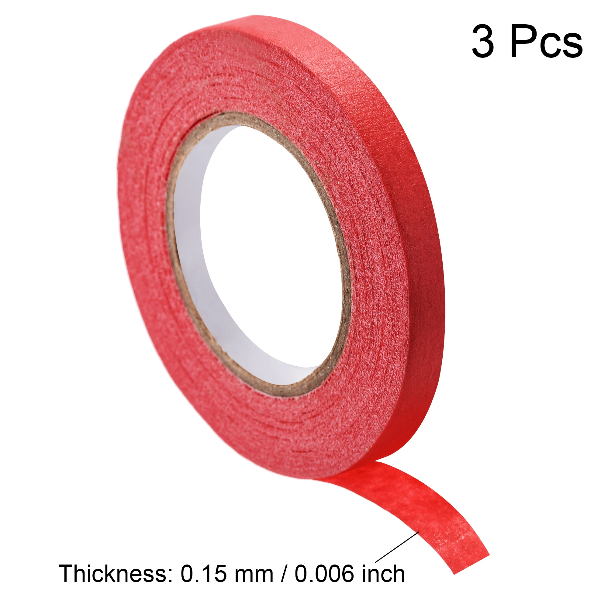 3개입 10mm 0.4인치 폭 20m 21야드 마스킹 테이프 페인터 테이프 롤