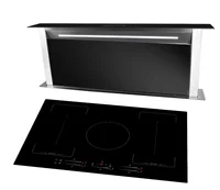 Built in lifting Range Hood With Induction Hob Combination Energy Saving Super Quiet Island kitchen Cooker Hood 1