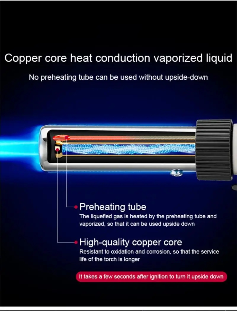 Chalumeau Au Butane Compact Et Portable Avec Flamme Réglable Pour La