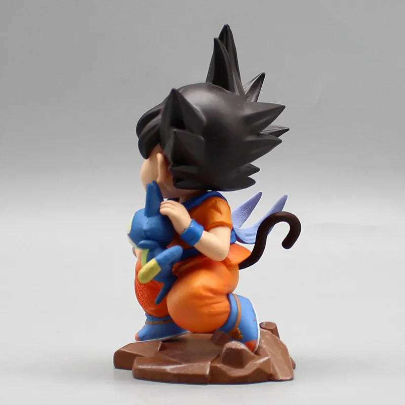 9cm Dragon Ball Gk Childhood Son Goku Anime Figures Embrace Poole Attendant Kawaii Model Statue Desktop Decoration Kids Toy Gift - Bilde 4
