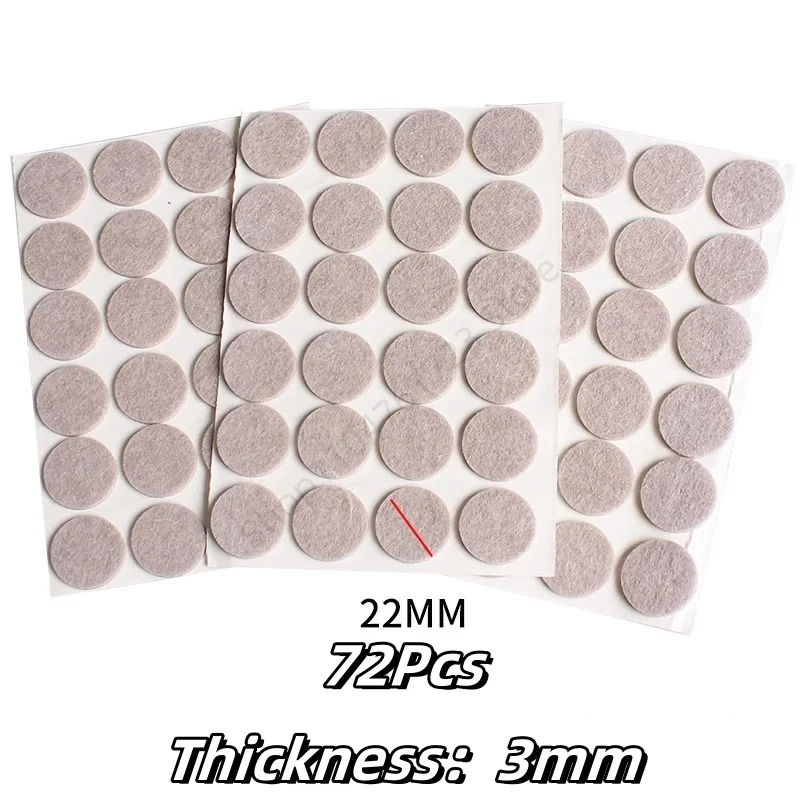 Felt Chair Leg Pads - Thick Non-slip Floor Scratch Protectors with Self-Adhesive Backing