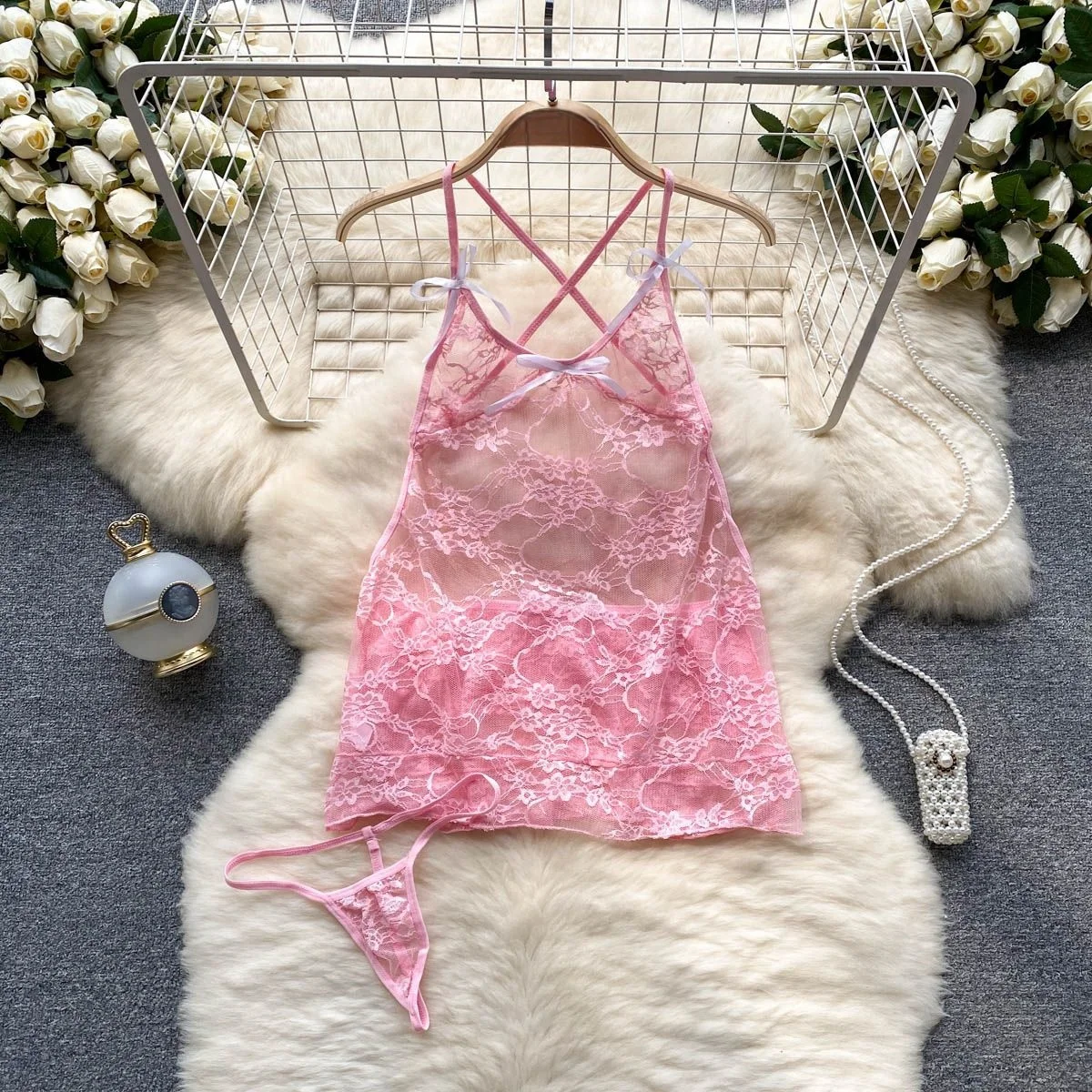 HotSweet Sexy Women's Bodysuit Rabbit Girl Cosplay Uniform Sleveless Jumpsuit Backless Sexy Hollow Lingerie Sweet Cute Rabbit