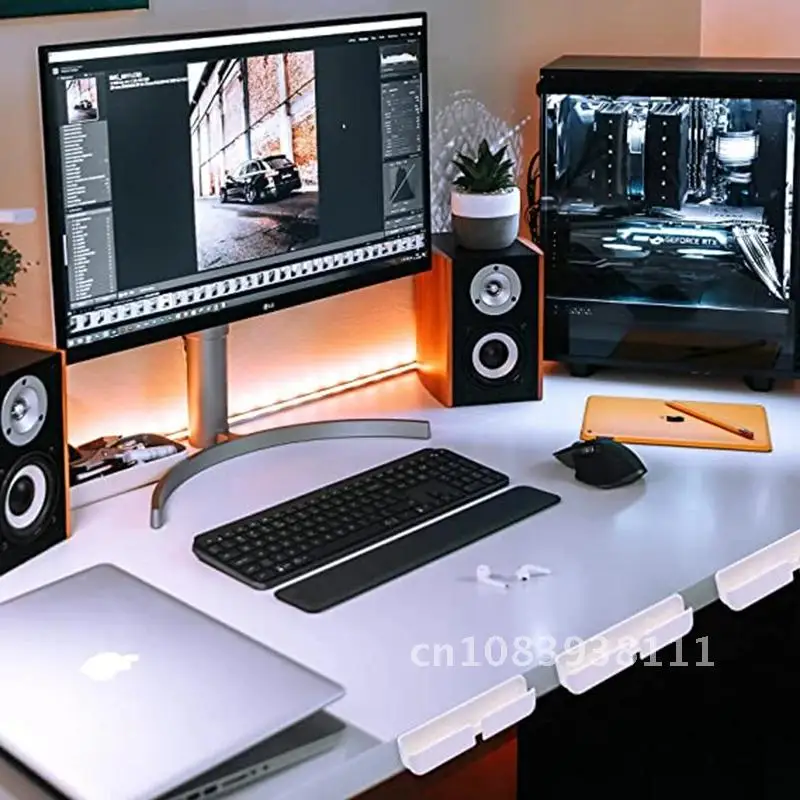 

Practical Desktop Cable Clip Cord Winder 3 Pcs/Set USB Cable Fixed Organizer Clamp Buckle Line Wire Holder