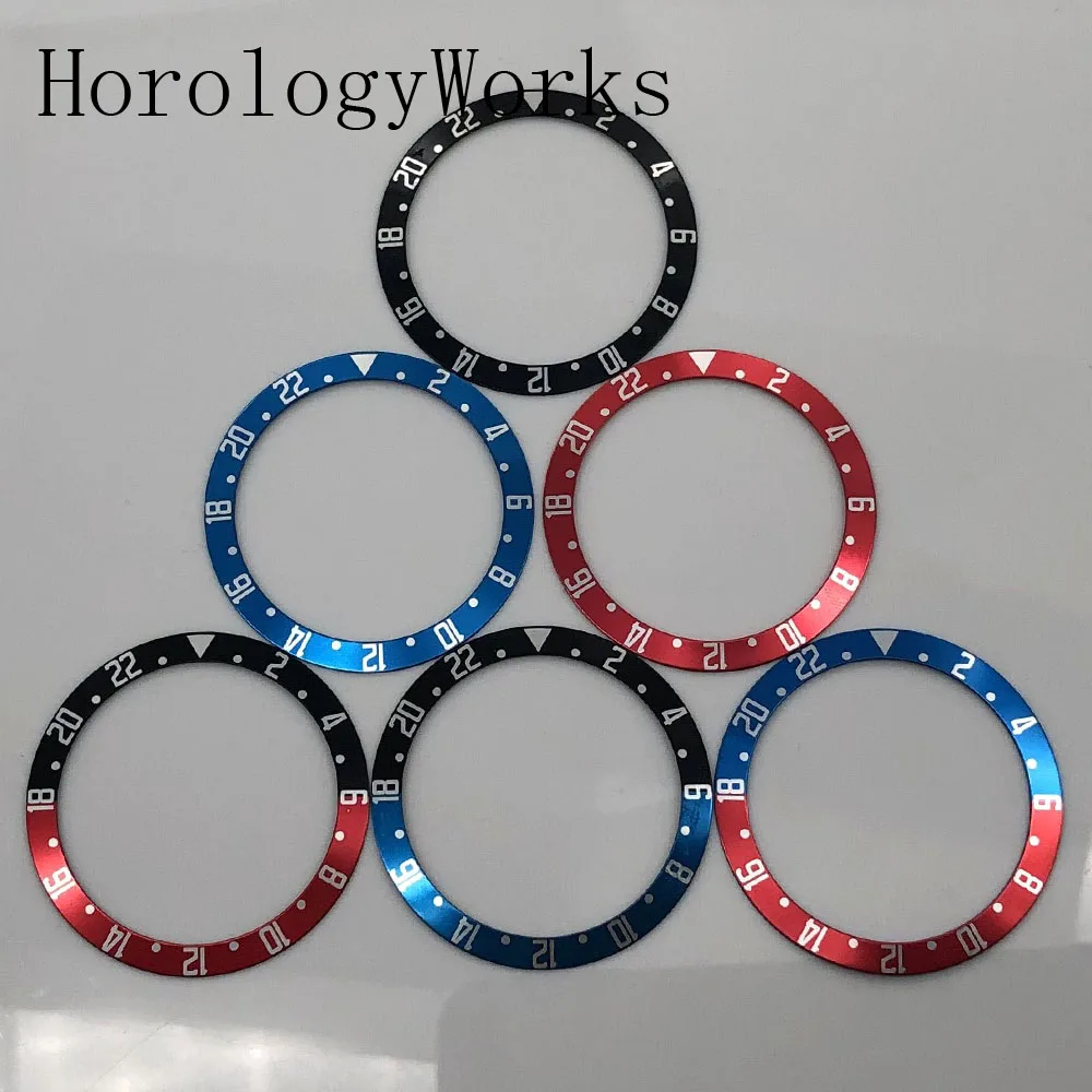 39.5mm 알루미늄 베젤 41mm 기계식 케이스 시계 부품 적색 청색 녹색 검정색 갈색