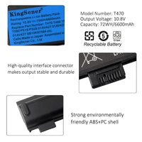 KingSener 10.8V 6600mAh Laptop Battery for Lenovo ThinkPad T470 T480 T570 T580 P51S P52S 01AV427 01AV428 01AV423 SB10K97580 61++ - Image 5