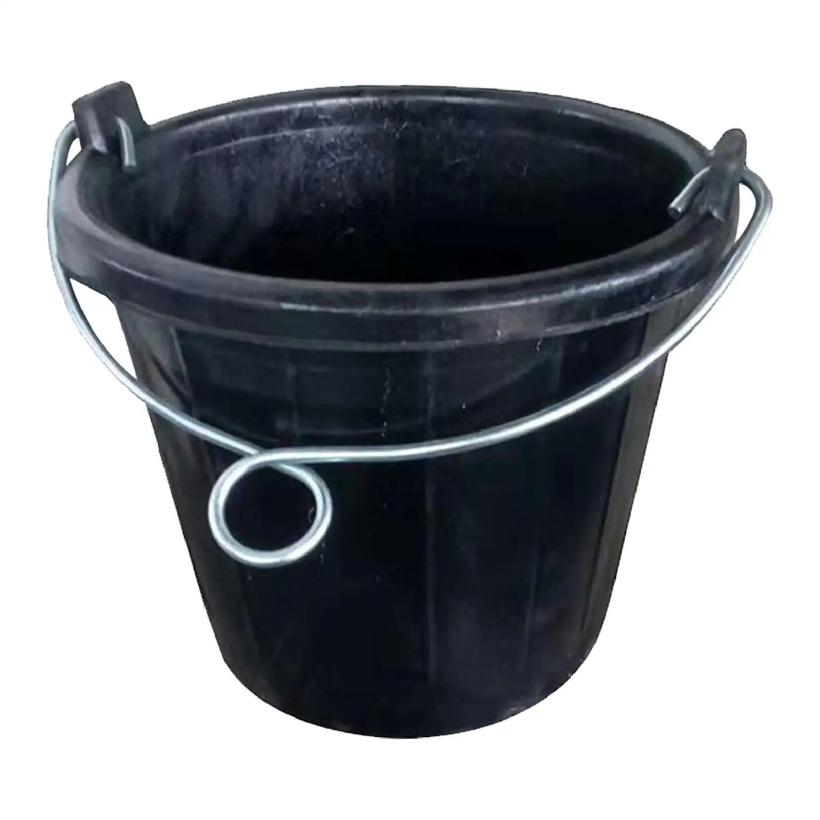 Rubber feed Bucket,Multifunctional Portable with Handle Feeder Container,Water Bucket for Goats Cattle Dog Horse Livestock