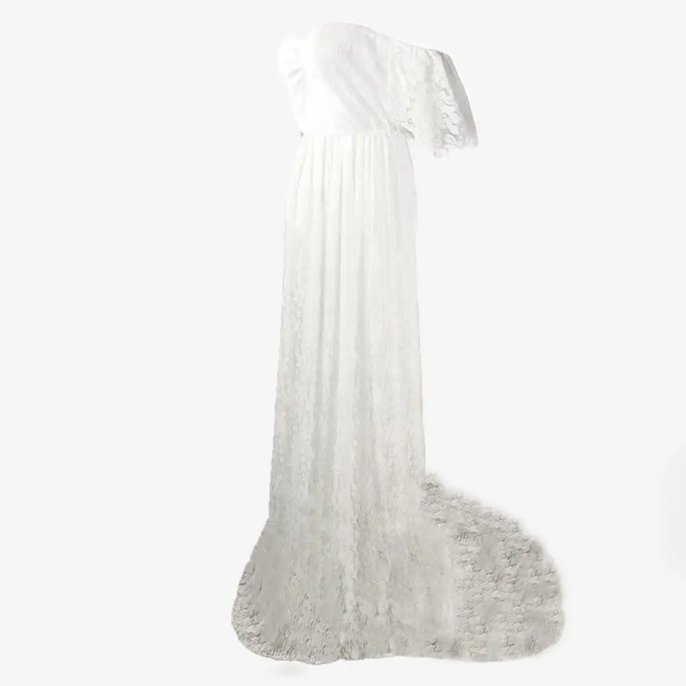 

Attractive Wedding Gown Thin Pregnancy Dress Chest Wrap Fancy Shoot Photo Pregnant Trailing Dress Photoshoots