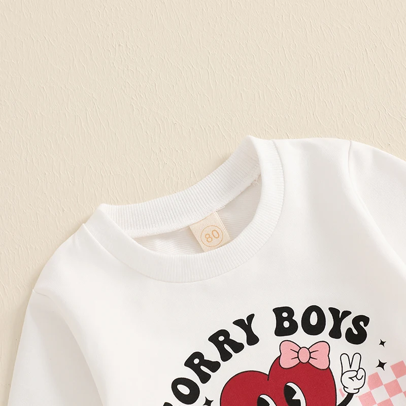 Toddler Girl Valentine's Heart Print Outfit 6
