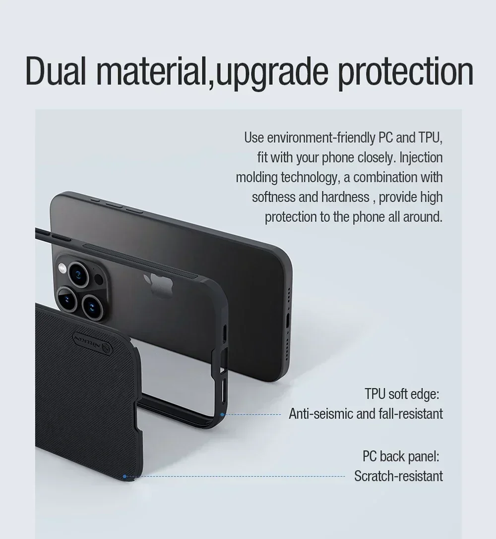 Nillkin Frosted Shield Pro Magnetic Case - Durable PC+TPU Protection Back Cover