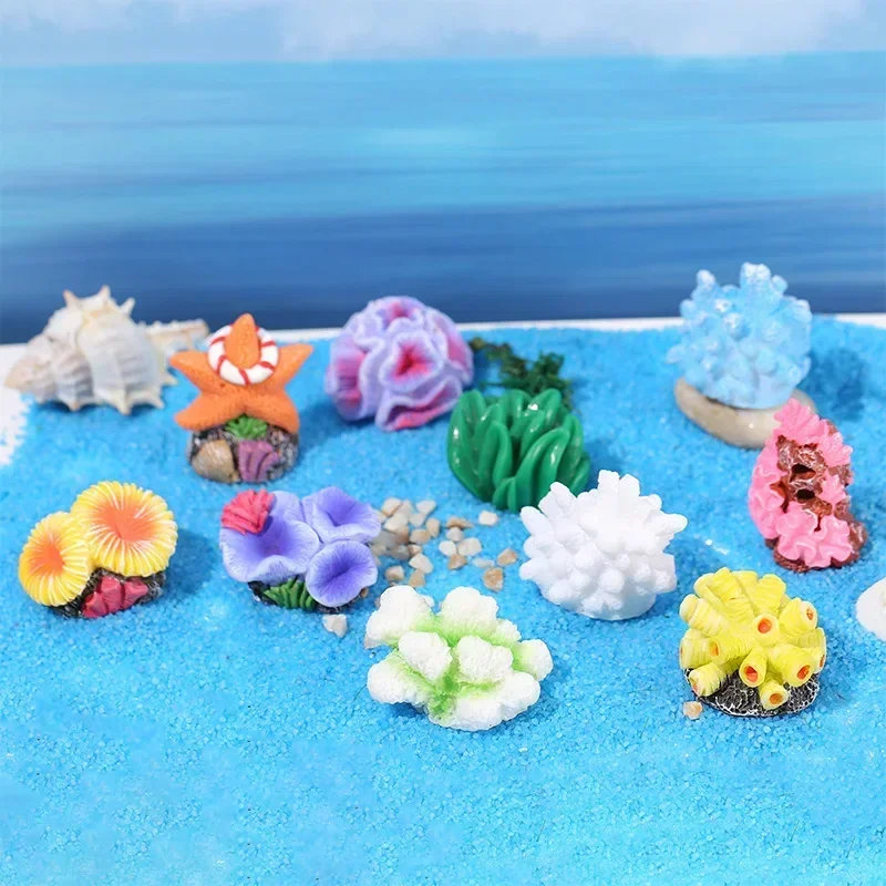 Simulation Aquarium Fish Coral Resin Ornaments Mini Aquascape Colorful Coral Dollhouse New Home Decor Crafts Ornaments Figurines artificial plants fish tank ornaments fish tank decorations aquarium ornaments artificial aquarium plants mini landscape ornaments
