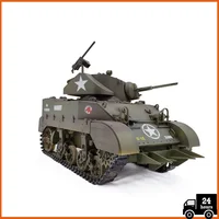 COOLBANK RC Tank 1/16 Scale 2.4ghz U.S. M5A1 Stuart Light Tank Model, Remote Control Tanks with Sound and Light  for Boys Adults 2