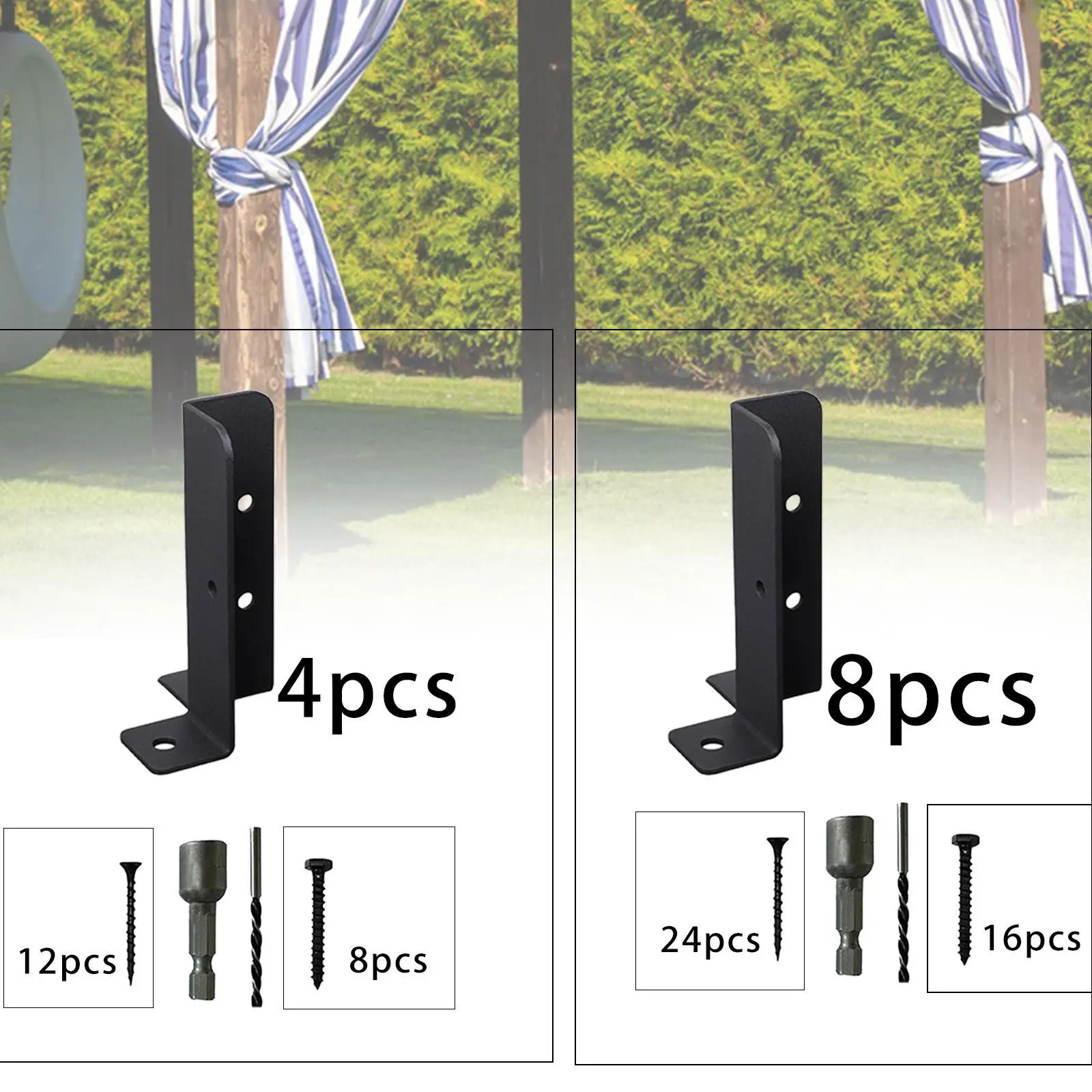 Deck Post Base Brackets Adjustable for 1.5x1.5 2x2 2x4 4x4 Post post base brackets
