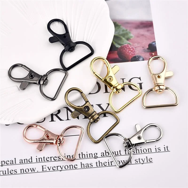 Alloy Metal Lobster Claw Clasps 10Pcs Swivel Keychain Clasps Hooks Handbag Straps Accessories DIY Jewelry Making