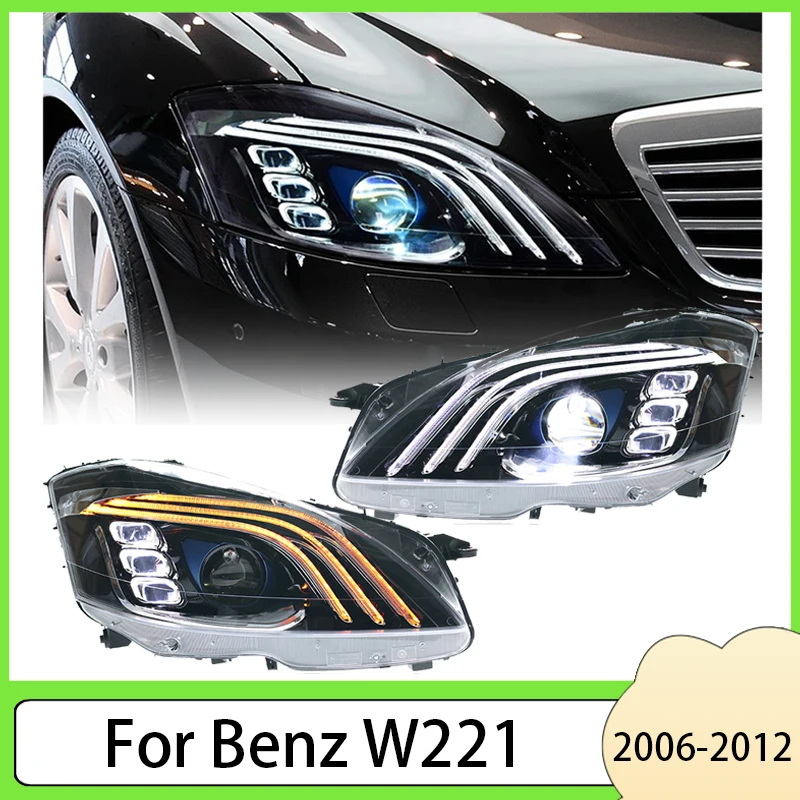 

For Mercedes Benz Maybach S-Class W221 Headlight Assembly 206-2013 Modified LED Daytime Running Lights