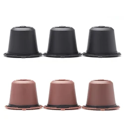 Refillable Reusable Coffee Capsules with Spoon and Cleaning Brush (3/6 Pack) - L (Mix - 06)