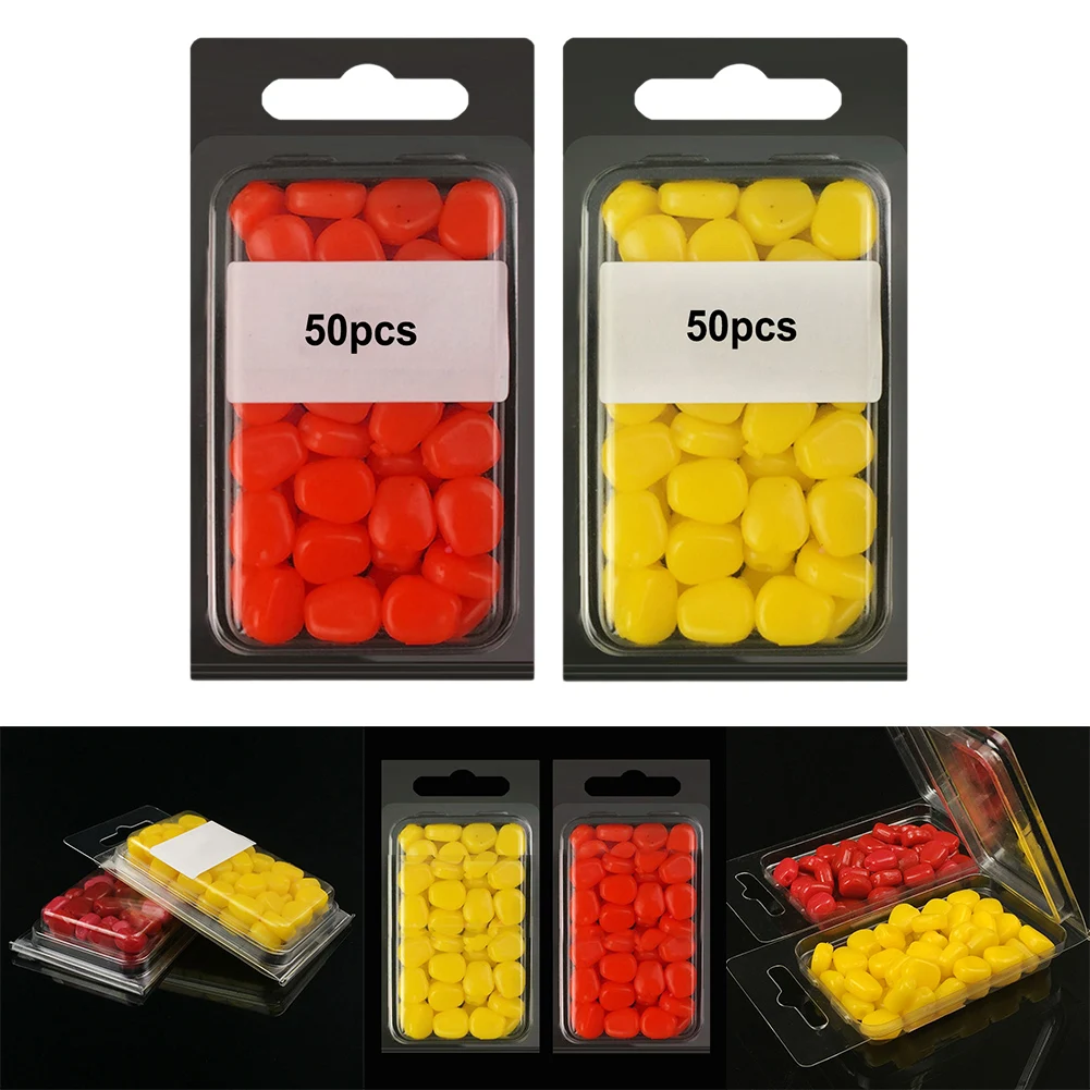 Fishing Lure Carp Fishing Bait 50 Pcs Corn Smell Silicone Soft Plastic Bait