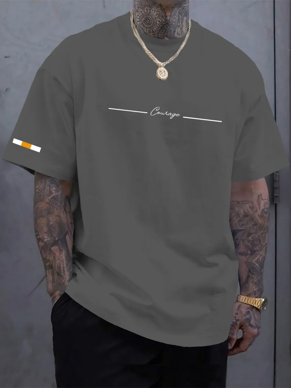 Men's Breathable T-Shirt - Summer Casual Top With Striped Printed Tee Design