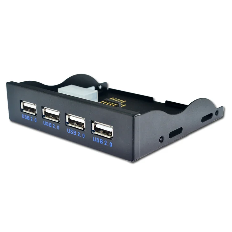 Painel Frontal Suporte de Expansão para Desktop Port Usb 2.0 Hub pc Adaptador 10 Pin Cabo Fdd Floppy Bay 3.5 - Imagem 4