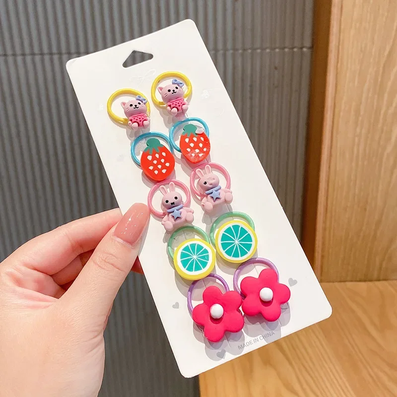 10Pcs Cute Baby Children Elastic Hair Bands Hair Ring Hair Tie for Kids Headwear Toddler Accessories Girls Kids Hair Accessories