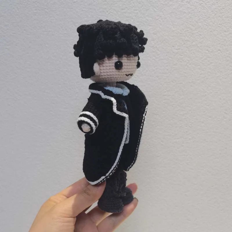 손으로 짠 인형 Ashin 인형 소년을위한 크로 셰 뜨개질 인형 홈 액세서리 무늬 공예 장난감 장식품