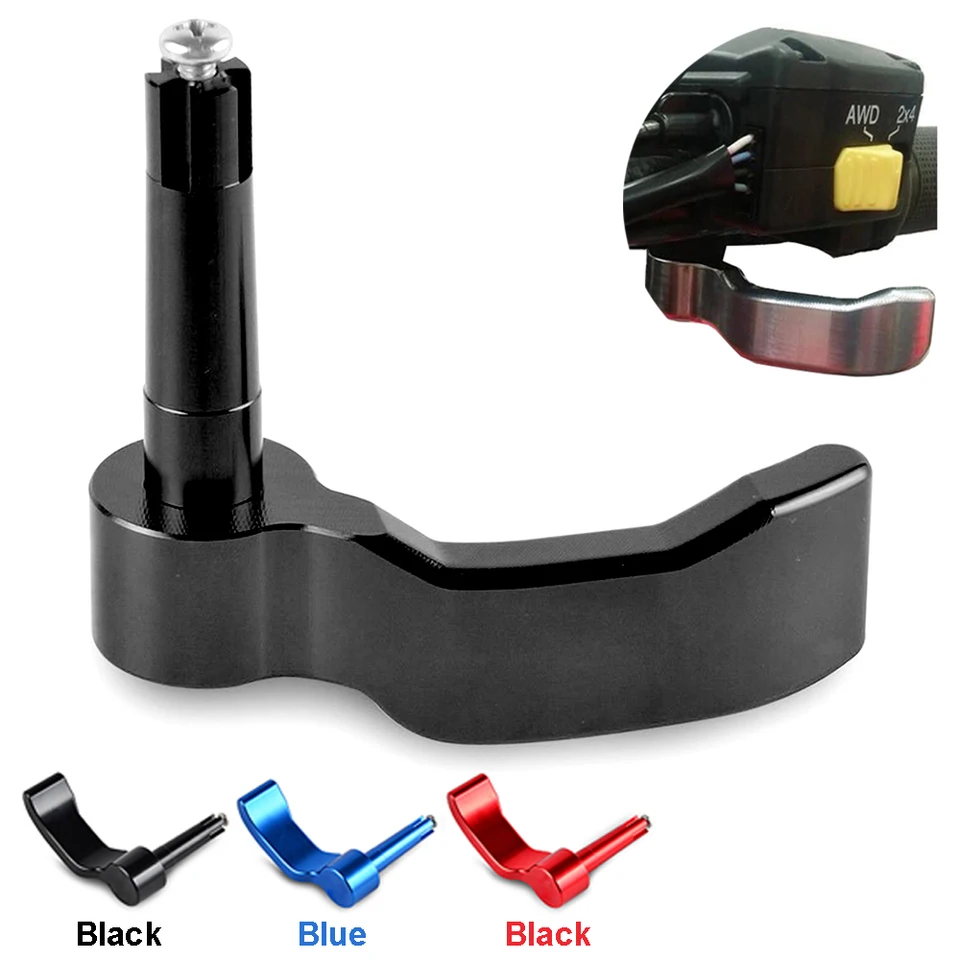 CNC Thumb Throttle Control Lever For Polaris Sportsman 550, 570, 850, 1000 ATVs - Gloss Black, 1-Year Warranty