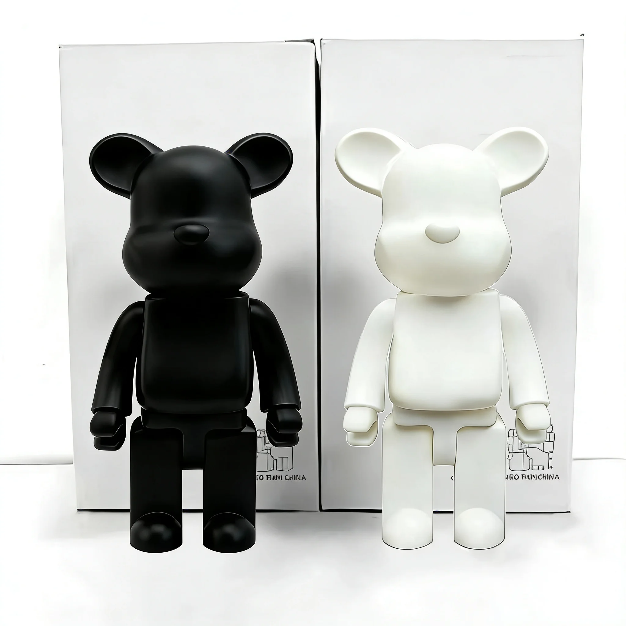 28 cm Bär Statue Farbe Block Bär Dekor Desktop Ornamente Wohnzimmer Bär Boden Skulptur Hause Dekoration Kinder Geburtstag Geschenke