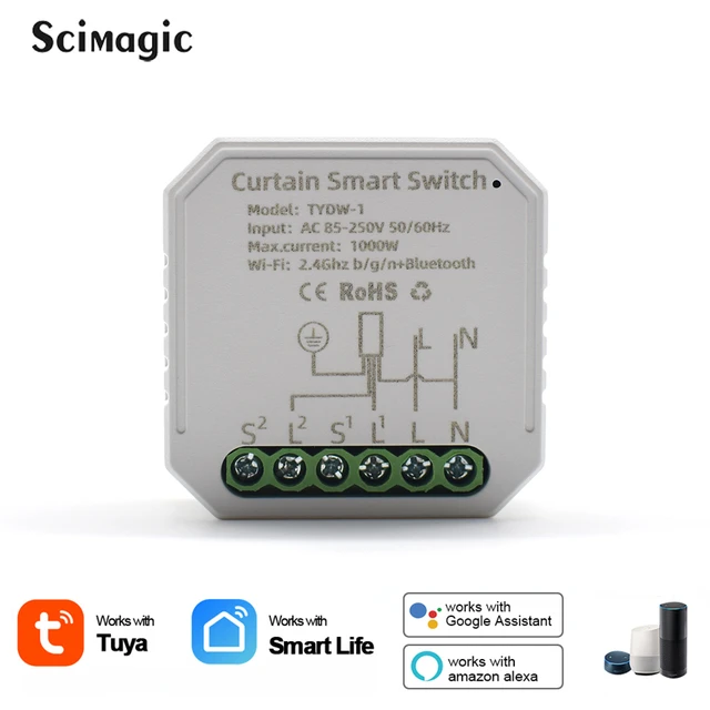 Tuya Smart Leben WiFi Vorhang Schalter Modul für Rollladen Jalousien Motor  Smart Home Google Home Alexa Voice Control DIY - AliExpress